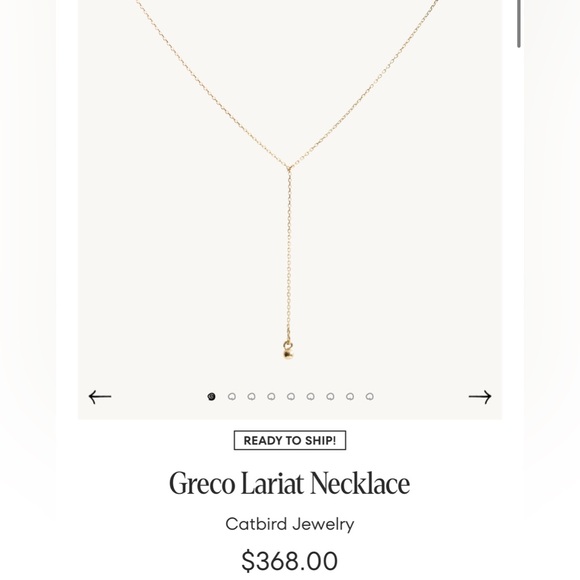 Catbird Greco Lariat Necklace 14K ✨ - Picture 3 of 5